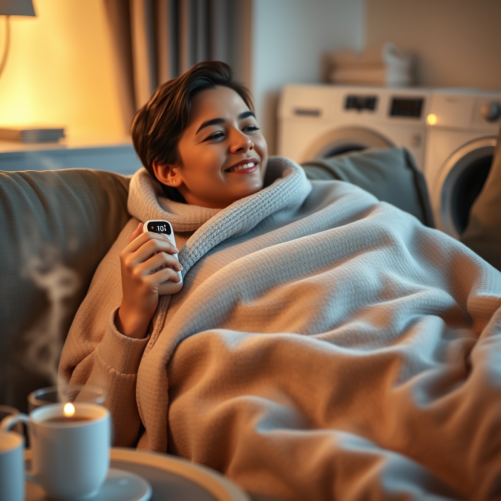 heated blanket in action