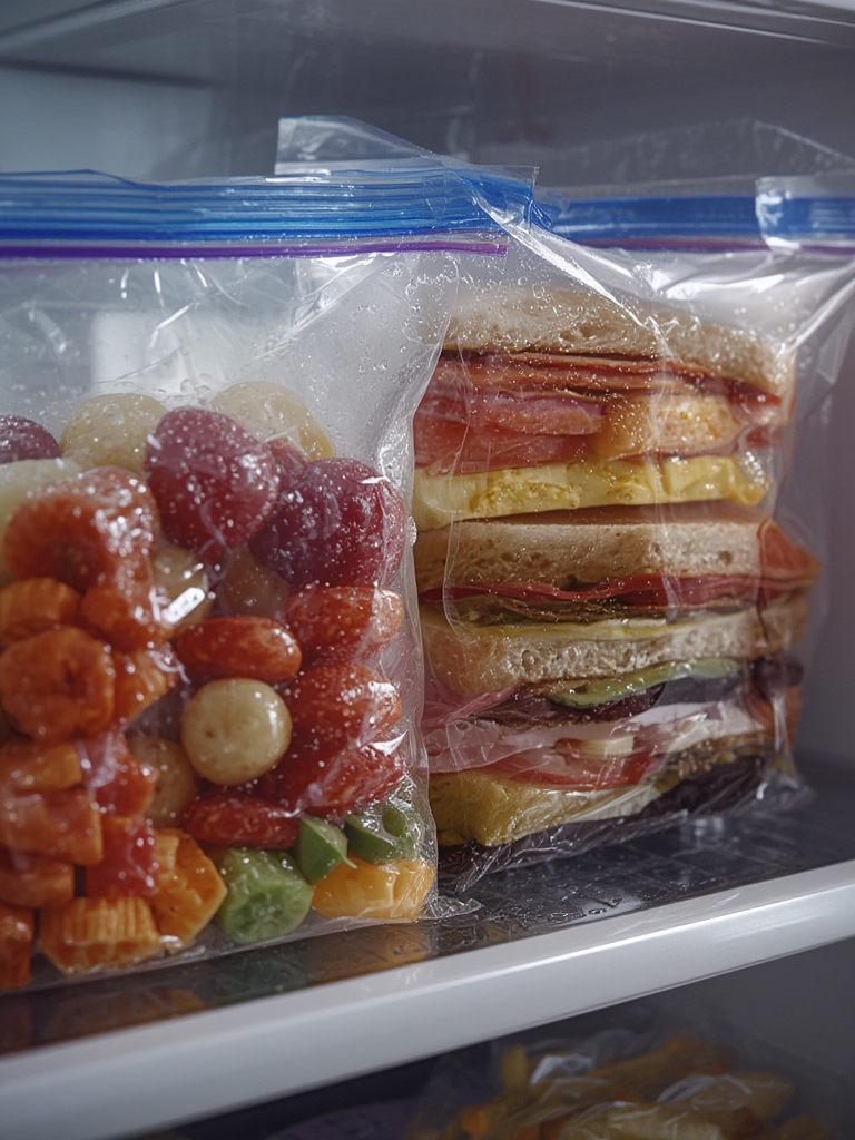 sandwich bags in action