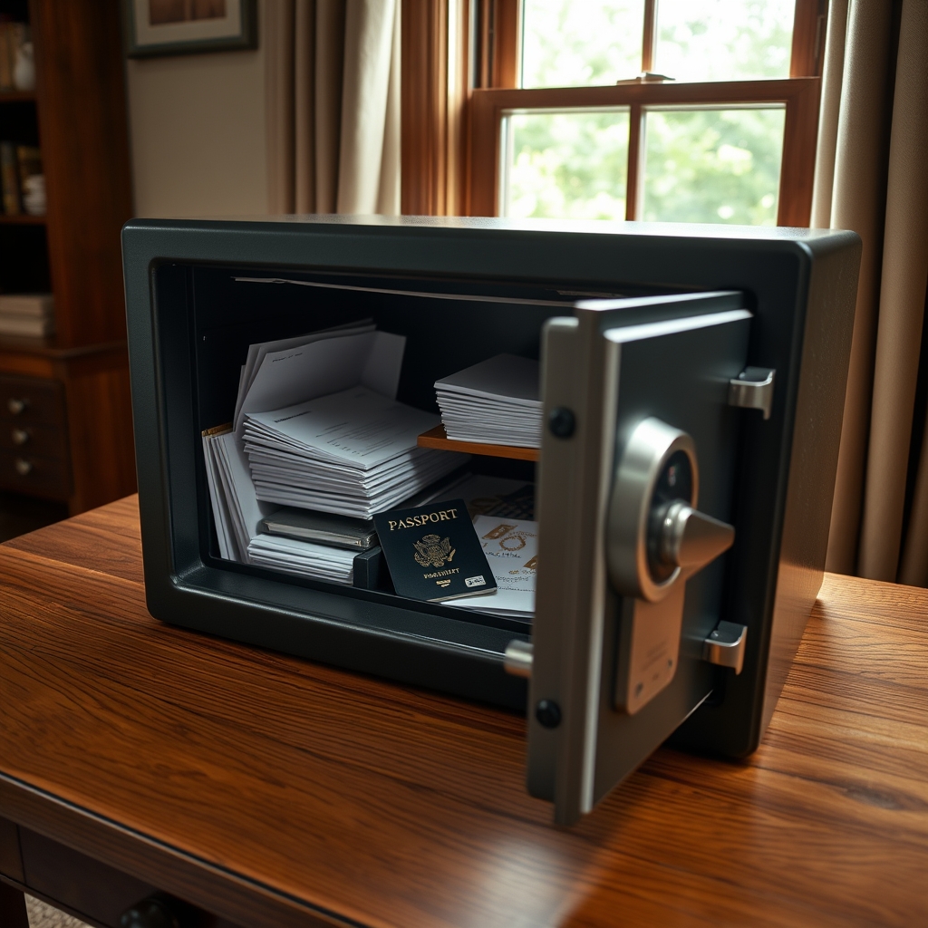 fireproof safe in action